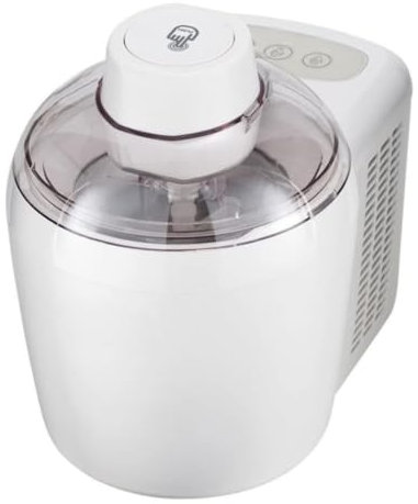 JUNG CR4481 Eismaschine mit Kompressor, 90W, Selbstkühlend, 0,3L Kapazität, Schnell Eiscreme, Sorbet & Frozen Yogurt Zubereitung, Leiser Betrieb für 1-2 Personen, Kompakte Eismaschine für kleine