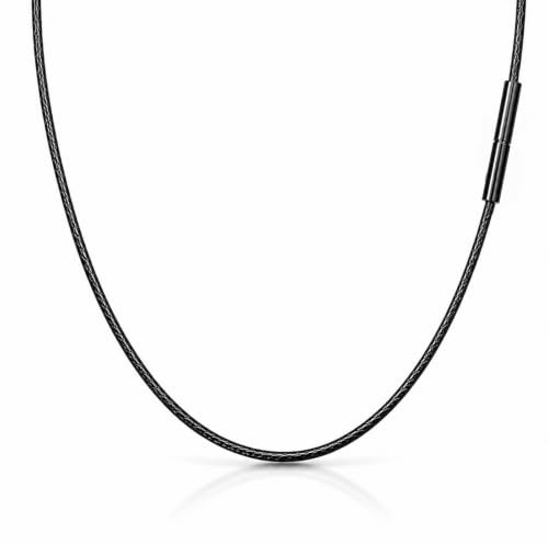 TempBeau Lederkette für Herren 1-3 mm, 40-75 cm mit Magnetverschluss | Gewachstes Lederband Schwarz/Braun, wasserresistent, 316L Edelstahlverschluss – für Alltag, Surfen oder Anhänger.