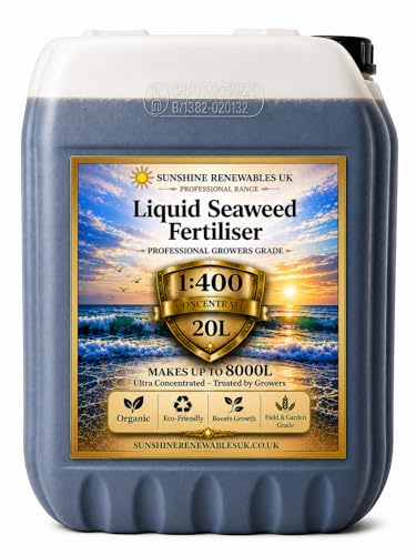 Seaweed Fertiliser with Chelated Iron (Fe) - 20L – Strong Natural Plant Feed - Ultra-Concentrated 1:400 dilution rate – Organic Liquid Seaweed