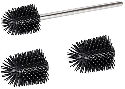 WENKO WC-Bürsten & Halter Set Glänzend Silikon 7.5x35x7.5cm