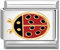 Quiges - 9mm Italian Style Charm Modul Edelstahl Marienkäfer für Italienische Armbänder