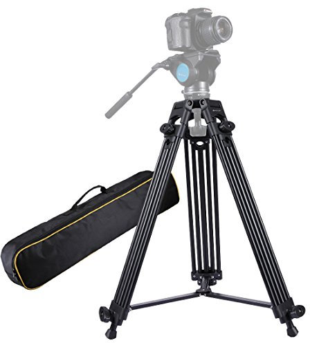 Puluz - PULUZ PU3003 Treppiede in alluminio professionale per DSLR, Reflex Camera, Videocamera - Nero