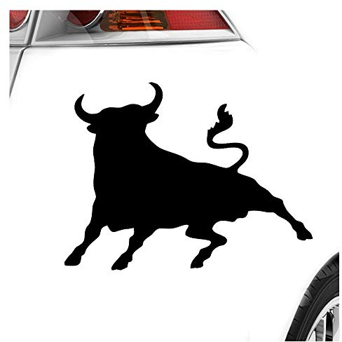 Kiwistar - Autoaufkleber - Stier Toro Bull Heckscheibe - Aufkleber Auto Kfz Fahrrad, LKW, Truck Mofa