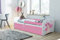 Bjird Kinderbett Jugendbett 70x140 80x160 80x180 Rosa mit Rausfallschutz Schublade und Lattenrost Kinderbetten für Mädchen - Fee mit Schmetterlingen 160 cm