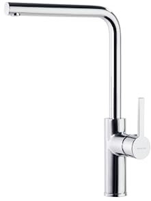 Ramon Soler - Grifo de Cocina Monomando con Caño Alto Recto, Sistema de Ahorro de Agua S2, Cromado, Ideal para Fregadero, Serie Drako, Diseño Moderno y Funcional