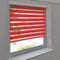 Sonnenschutz-HH - Doppelrollo Klemmfix ohne Bohren Vario Seitenzug Duorollo AUSSENMAß Breite 85 x 130 cm Höhe - rot