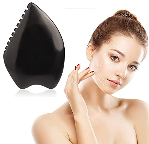 1 x handgefertigtes Gua Sha Schab-Massagewerkzeug, Guasha-Brett, Massagesteine, natürlicher Bian-Stein
