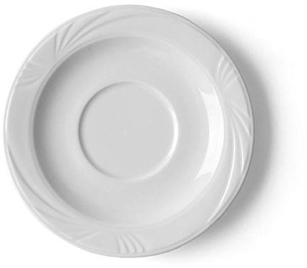 Holst Porzellan LUB 417 Piattini da 16,5 cm, Forma a Rilievo Lubin, 6 unità, Porcellana, Bianco