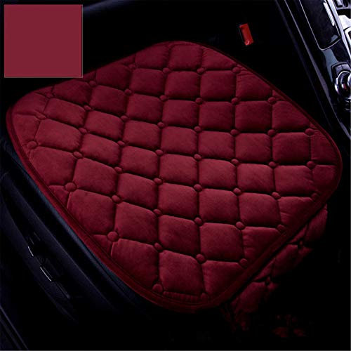 Auto rutschfest Sitzauflagen, Universal Autositzauflage Plüsch Sitzbezüge, Autositzbezug Vordersitz und Rücksitz Kissen Schonbezüge Abdeckung (Rot,1 Stück Vordersitzbezug)