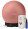 Retrospec Luna Gymnastikball, Basis & Pumpe, Ball & Pumpe mit Anti-Burst-Material – Fitness Gym Schweizer Ball – Perfekt für Balance, Stabilität, Yoga, Pilates, Schwangerschaft & Geburt – 55 cm – Rose