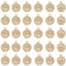 Nbeads 30 Stück Flache Runde Anhänger, Messing Charms Mit Saint Benedikt Medaille Echt 18K Vergoldet für Die Schmuckherstellung, Bohrung: 1 mm