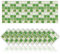 Cendray 20 Pezzi Adesivi per Piastrelle,Antiolio Impermeabile PVC Autoadesivo Decorazione,Stile Mosaico Cucina Adesivi per Piastrelle per Bagno (15x15cm,Verde)