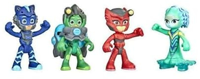 PJ Masks Underwater Heroes Dive Time Mission Action Figure Set, 4 PJ Masks Figures Set Includes Gekko, Owlette, Catboy, and Octobella Action Figures