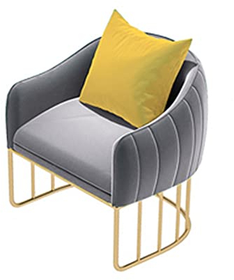 KESHUI Nordic Luxus Single kleines Sofa Wohnzimmermöbel (Color : Grey, Type : One Seat)