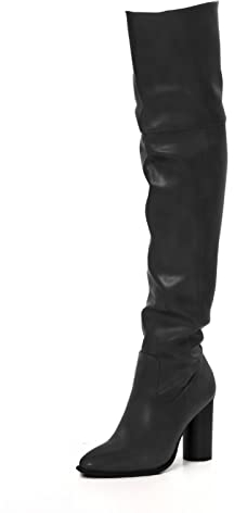 Toocool Stivali Alti Donna cuissardes Alti sopra Ginocchio Scarpe YL79 [36,Nero]