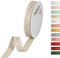 Halbach Seidenbänder 295-015-71-18 Sterne Geschenkband Weihnachten, Polyester, Leinen, 1.5 cm
