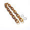 58 cm Einstellbare Acryl Kette Taschenkette Geldbörsen Riemen Schultergurt Taschengurt Ersatz Dekoration für Taschen Handtaschen (Leopardenmuster)