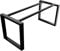 MetaloPro Tischbeine Metall, Schwerlast Stahl Schreibtisch Beine, Tischkufen Schwarz und Schrauben, Bodenschoner, Trapez Tischgestell für Moderne Couchtisch, Esstisch, Wohnzimmertisch – 130x70x72 cm