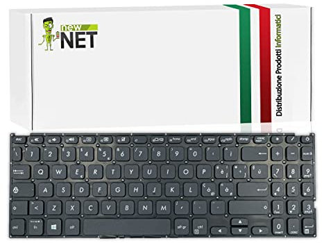 new net - Keyboards - Tastiera Italiana Compatibile con Notebook ASUS VivoBook 15 F512DA X512UF X512U X512JA X512FJ X512F X512D S512FB S512DA F512U [ Senza Frame - Layout ITA ]