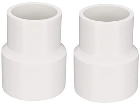 TOP-VIGOR 2Pcs PVC Reducing Coupling Hub by Hub 40mm X 32mm Pipe Fitting Adapter Connector, Duct Reducer Pipe Fitting for Water Supplies Build