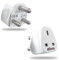 South Africa Power Adapter 2 Pack, Grounded Type M Adapter Plugs for South Africa,Travel Adapter UK To South Africa Fits Type G to South Africa Type M for Appliances under 250 V