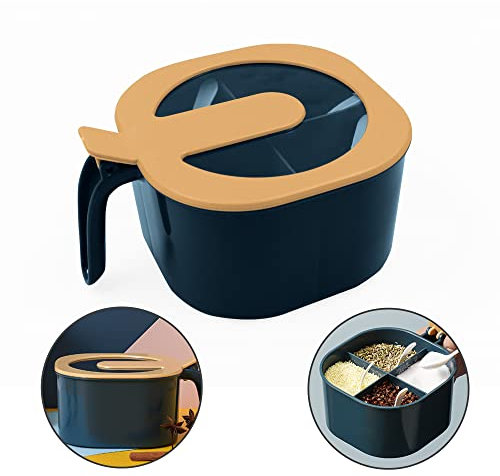 Botes Especias Tarros Especieros Frasco 4 En 1, Cucharas Individuales, Inicio Sal Almacenamiento, Moda Organizador, Contenedores Conjuntos Latas Tarro Botellas Contenedor De Especias Cocina, Ligero