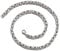 Edelstahl Byzantine Königskette 76 cm, Halskette Herren Silber Kette Edelstahl Schmuck Breit 6MM Freundschaftsketten