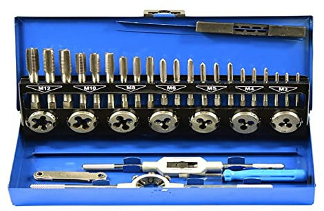 Schneckenbohrer Professionelles Gewindeschneider-Set Blech-Handwerkzeuge für gerades, genaues Gewindeschneiden mit Aufbewahrungskoffer (Color : 32PCS a Set)