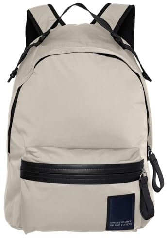 Armani Exchange Men's Milano Edition, Sustainable, internal Pockets Backpack, Fog