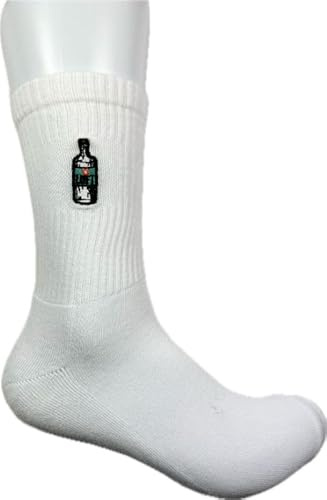 Fashion Drinks Crew Socks Herren & Damen aus Bio Baumwolle im Luft Design (36-41) Weiß