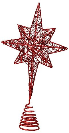 Abaodam 1pieza Adorno para Árbol De Navidad Estrella Metálica Dorada Decoración Brillante para Cima del Árbol para Mesas Pequeñas y Eventos Festivos