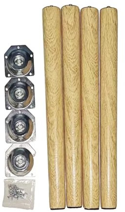 Sharplace 4Pcs MDF Wood Table Legs/Anti Slip Desk Table Feet Legs Replacement Parts for Dresser Coffee Table, 40cm