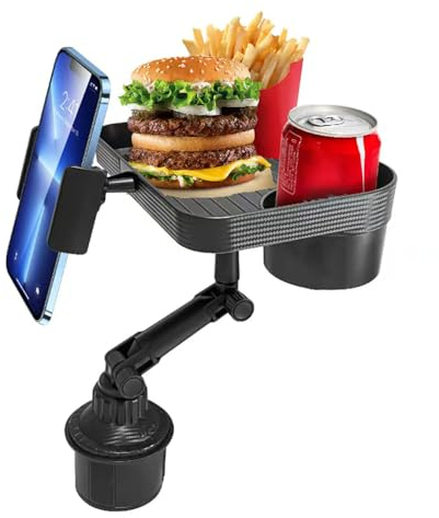 REDVIT Porte Gobelet Voiture pour Mercedes V Class W447 V260 V250, Porte-gobelet de Voiture 3 en 1 Porte-gobelet réglable à 360° Plateau Porte-Gobelet de Voiture Table Multifonction