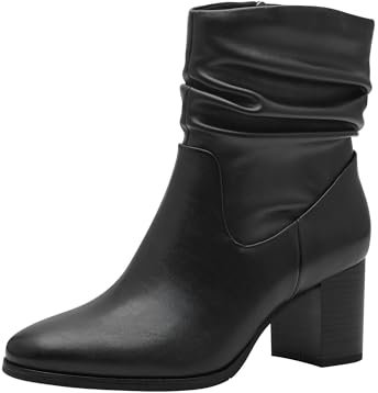 MARCO TOZZI stivaletti da donna vegani con tacco e zip color nero (black) 41 EU