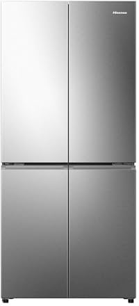 Hisense RQ5P470SAID Cross-Door Kühl-Gefrier-Kombination, 304 Liter Kühlteil, 179 Liter Gefrierteil, Total NoFrost, Wifi, Multi AirFlow, FastFreeze, Energieeffizienzklasse D, 178,5cm x 79,4cm