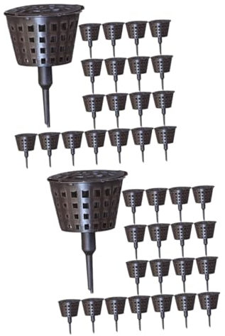 BESPORTBLE 40piezas Cestas De Fertilizante Con Tapa Para Jardinería Contenedores De Abono Portátiles Para Plantas De Bonsái Macetas y Jardines Exteriores