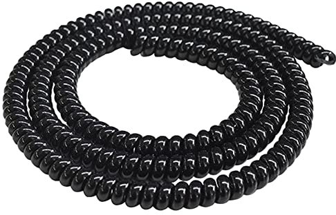 Bordhap 6 Pcs 1M E-Bike Cable Pipe Protection Spiral Wrap Winding Cable Wire Protector Cover Tube Black TPU for Scooter Motorcycle