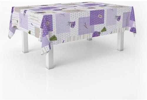 ECOMMERC3 Nappe en Toile cirée rectangulaire Taille 180x140 cm - Style, durabilité et Facile d'entretien pour Votre Table - Nappe en Toile cirée Anti-Taches et imperméable Provence