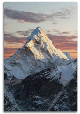 YQXTRB Naturposter The Summit of Mount Everest, dekoratives Gemälde, Leinwand, Wandposter und Kunstdruck, modernes Familienschlafzimmer, Dekorposter, 40 x 60 cm