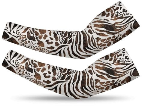 Armstulpen mit Leoparden- und Zebra-Haut, UV-Sonnenschutz, kühlende Armstulpen für Männer und Frauen, ideal für Sport und Outdoor-Aktivitäten, Stil 16-7, M