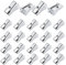 YUXIANLB Handheld Metall Bleistiftspitzer Kleiner Bleistiftspitzer Taschen Aluminiumlegierung Bleistiftspitzer 24 Stück Silber Bleistiftspitzer Mit Einem Loch Schüler Bleistiftmesser Für Standardgröße