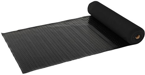 10m Rubber Matting Roll, Heavy Duty Black Anti Fatigue 3mm Thick Rubber Anti Slip Flooring for Home, Workshop, Garage (Diamond)