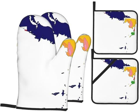 Tci Set de serviettes et maniques pour four, cuisine, barbecue, extérieur