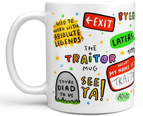 Arrow Gift Co The Traitor Mug - Funny Leaving Gift, New Job Congrats, Colleague, Promotion, Goodbye, New Job Leaving, Farewell Gift. Mug, Funny Office Colleague Present