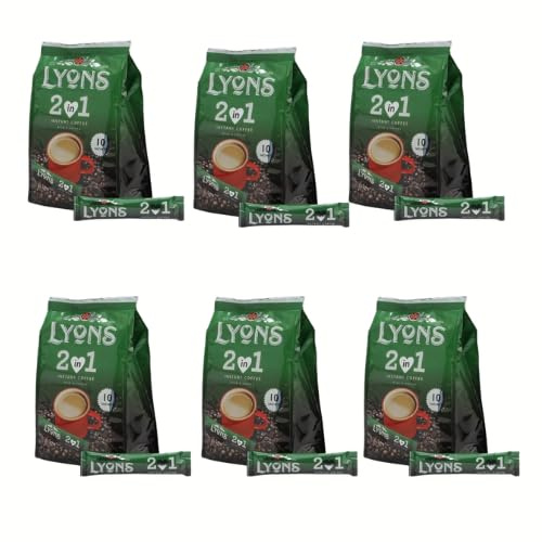 Lyons Instant Coffee 2 in 1 Assorted Size +FabFinds Mystery Mug (6, One Size)