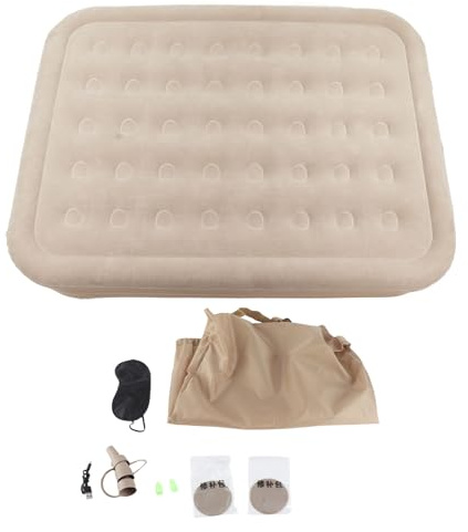 Double High Air Mattress Inflatable Bed Built in Pump for Outdoor Camping Tent 197x150x40cm