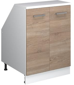 Vicco Küchenschrank für Dachschrägen R-Line, Sonoma, 60 cm