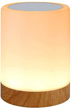 LED Nachttischlampe, Touch Dimmbar Atmosphäre Tischlampe für Schlafzimmer Wohnzimmer, Tragbar Nachtlicht mit 16 Farben und Warmes Weißes Farbwechsel