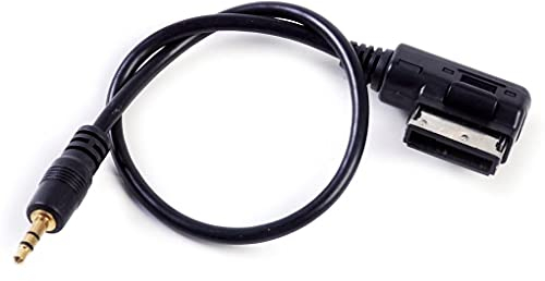 Berfea AUX Kabel Musik Empfänger 3.5 mm Eingang Auto Radio Audio Stereo AMI MDI MMI Modul Adapter Kompatibel mit Audi A3 A4 A5 A6 A8 Q3 Q5 Q7 2009 Onward