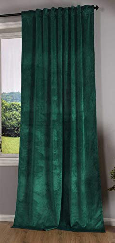 Gardinenbox Verdunkelung Vorhang »Milano« Samt Blickdicht Schlaufenband Tunneldurchzug Blackout Bügelband kürzbar Grün 1 Stück HxB 280x135 cm, 20357